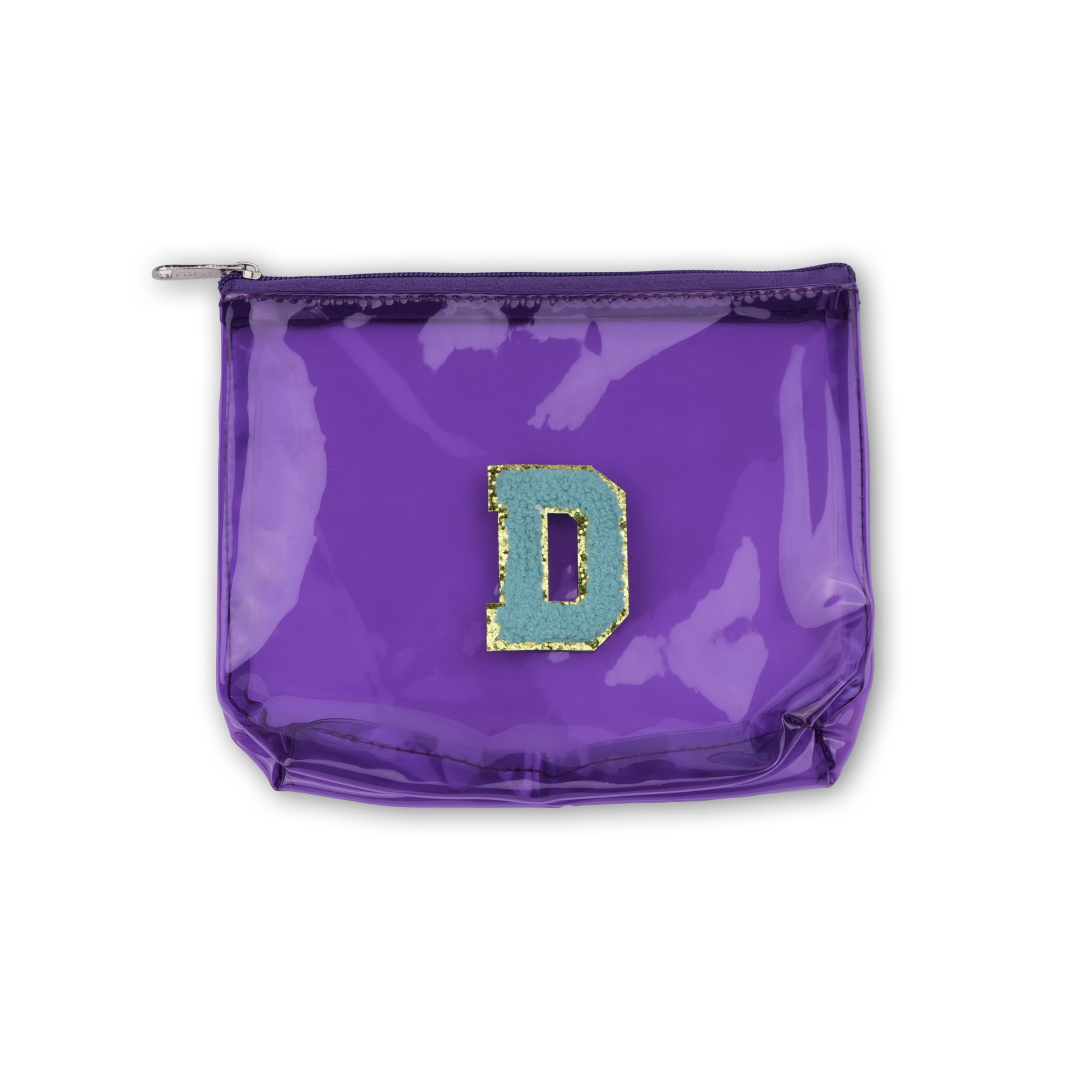 Personalised PVC Pouch with Initial, Transparent Travel Makeup Bag, Custom Letter Cosmetic Organizer, Waterproof Zipper Pouch for Gifts, Travel & Daily Use for Girls (Purple)-image-41
