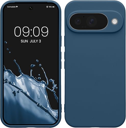 Miniatura 9 de kwmobile Funda compatible con Google Pixel 9 Pro - Funda protectora delgada de TPU para teléfono - Acabado mate suave - Negro mate NEGRO MATE,Piedra