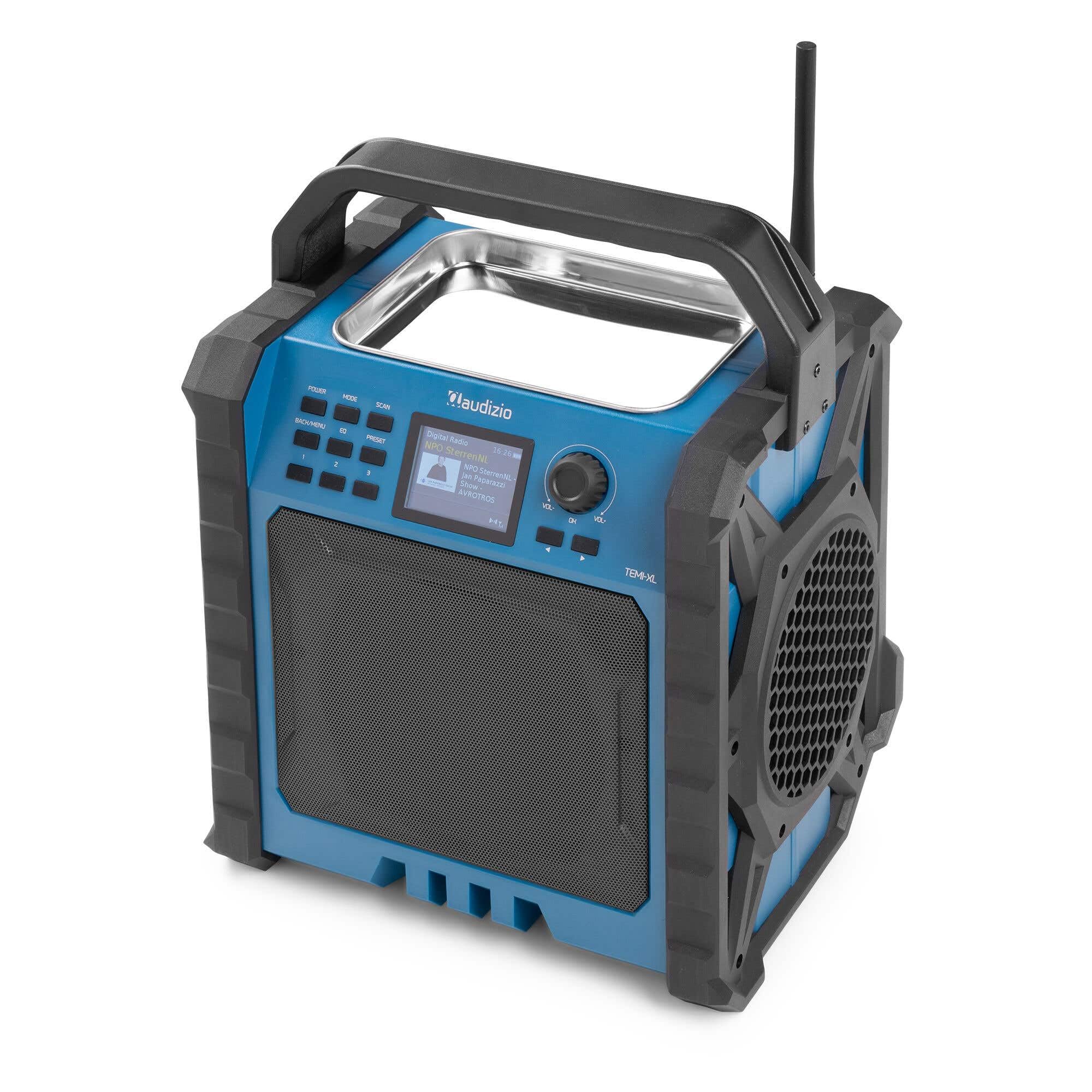 Audizio TEMI - Radio Dab+/FM, Bluetooth, 200 W, finitura blu, batteria esterna
