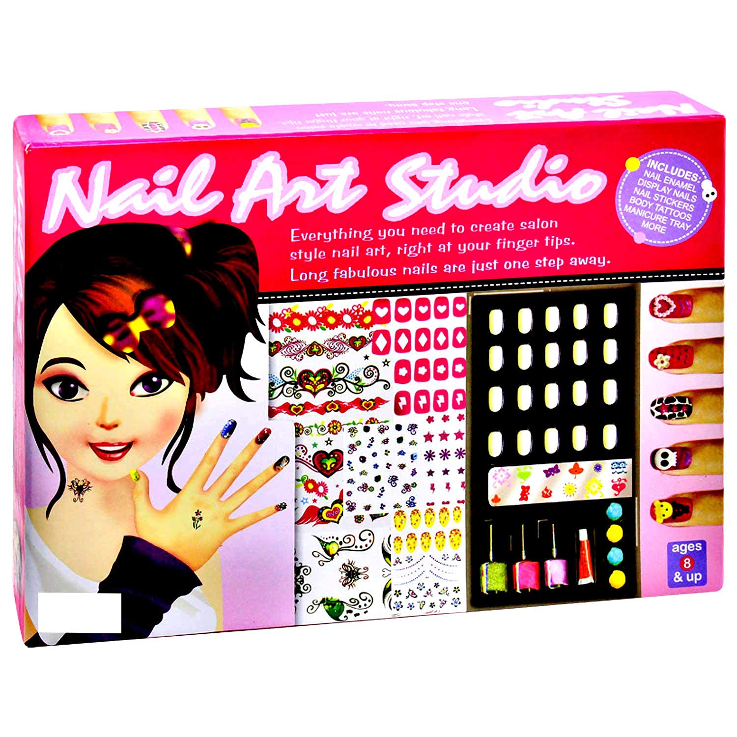 RAMESHTH Enterprises New Nail Art Studio Nail Art Kit for Girls ; Pretend Nail Game Best Birthday Gift 5 Years and Above Nail Art Studio ; Nail Art Kit for Kids ; Pretend Nail Game for Girls ; Best Birthday Gift