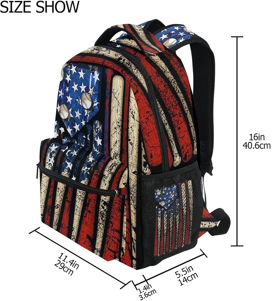 BNWOT BACKPACK AMERCIANA BY QUAGGA PATRIOTIC RED WHITE BLUE STAR STRIPES FULL SZ NEW RED,WHITE+BLUE AMERICAN FLAG STARS+STRIPES BACKPACK  main image 4