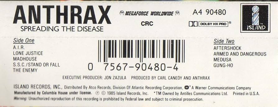 ANTHRAX/spreading the disease 輸入盤レコード 91zEWT0xrhL._UF1000,1000_QL80_.jpg