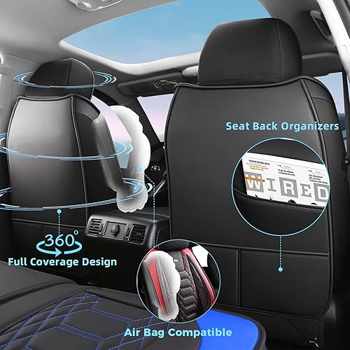 Miniatura 3 de FREESOO Juego completo de fundas de asiento para Toyota Tundra 2007-2021, compatible con Tundra Crewmax Cab, fundas de asiento de camión