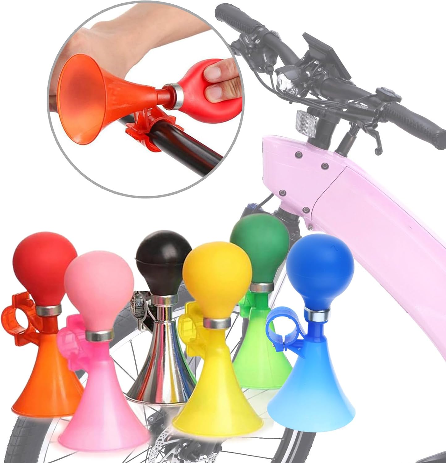 Bikes Bells Handlebars Air Horn Trumpet Cyclings for Adults Kids Decors Bikes