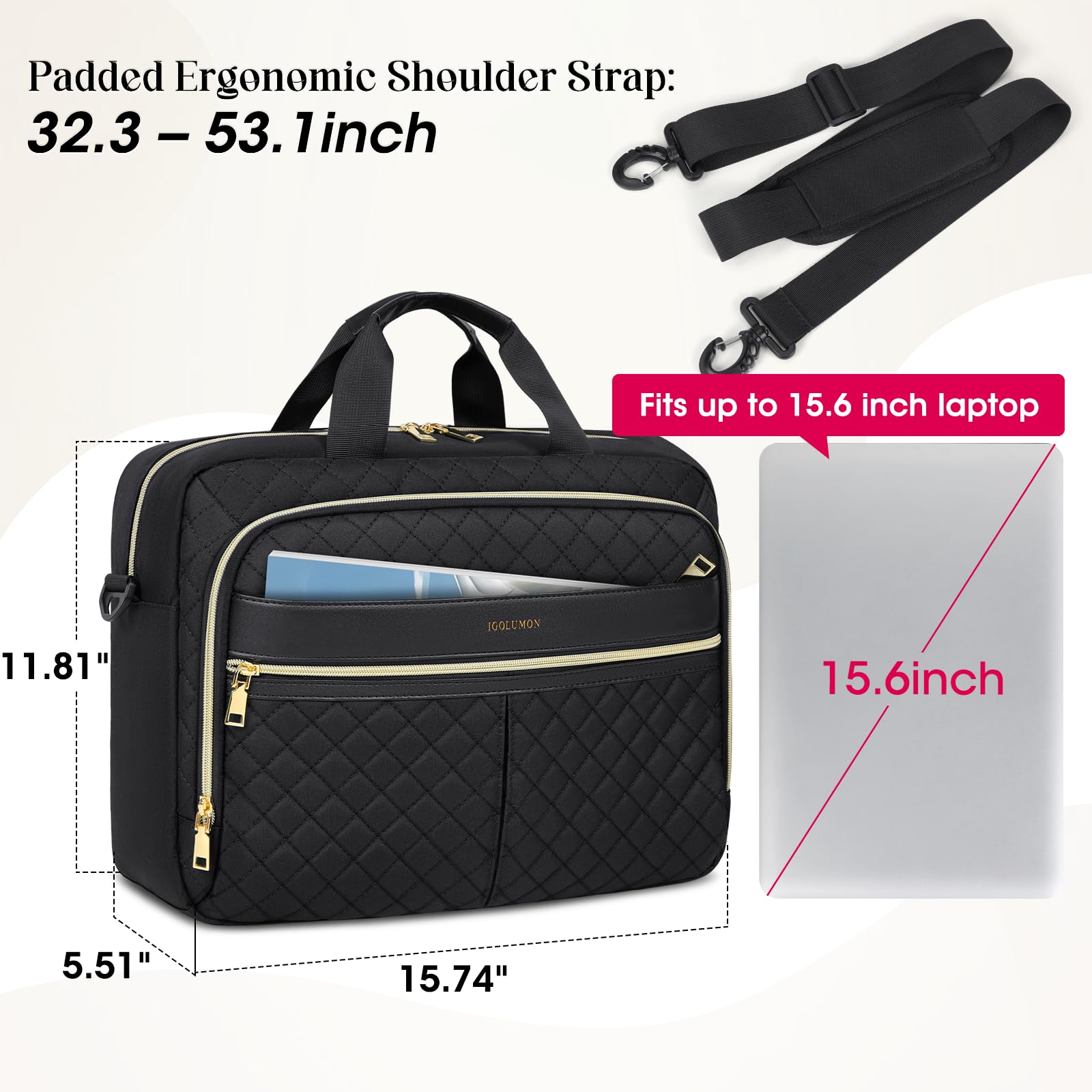 RAINSMORE Borsa Lavoro Uomo Pelle Tracolla Messenger Bag Borsa Porta Pc Portatile Computer Vintage per Laptop a Spalla per Insegnanti 15.6 Pollici Marrone