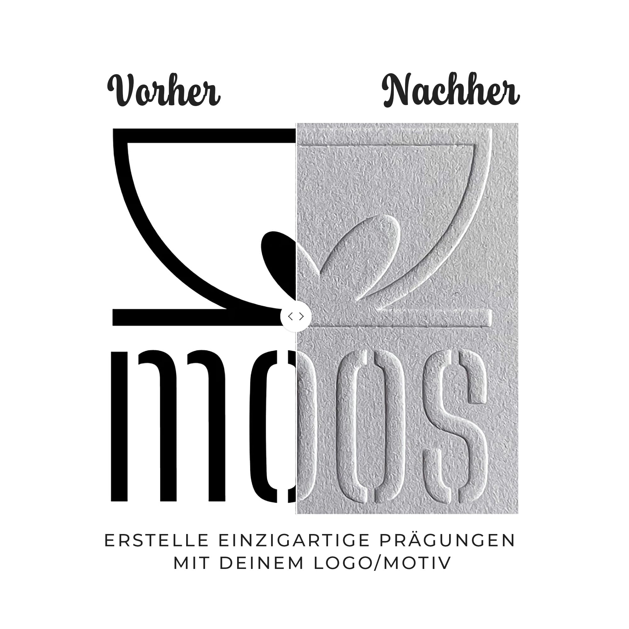 Prägestempel mit eigenem Logo – Personalisierte Prägezange für Papier – Individuelles Design für Geschenke, Firmen und Marketing (Tisch-Prägestempel)