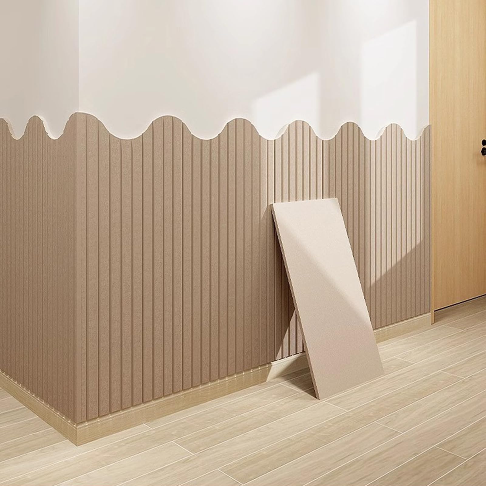 Panneaux Muraux en Feutre Autocollant 3D rembourrés et dalles murales isolantes gris foncé