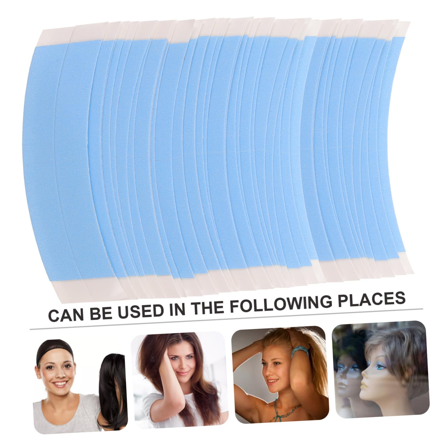 Beavorty Peluca Cinta De Doble Cara Cinta De Encaje Cinta De Tupé De Encaje Pelucas De Encaje Tiras De Cinta Almohadillas Adhesivas Redondas Blue Pegamento 36 Piezas X 4