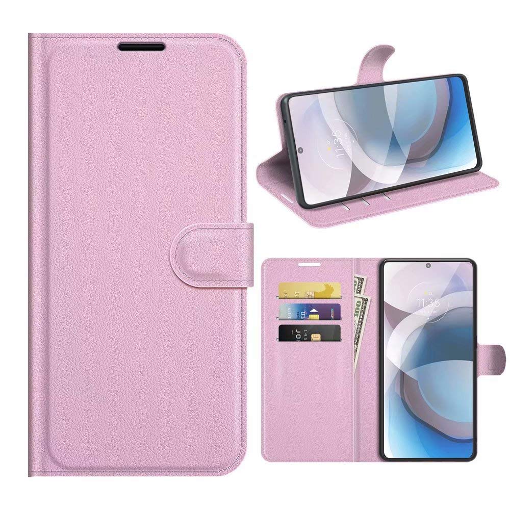 CASE BOXCASE BOX Flip wallet with stand function phone case for OPPO Rone 6 Pro 5G (Pink)