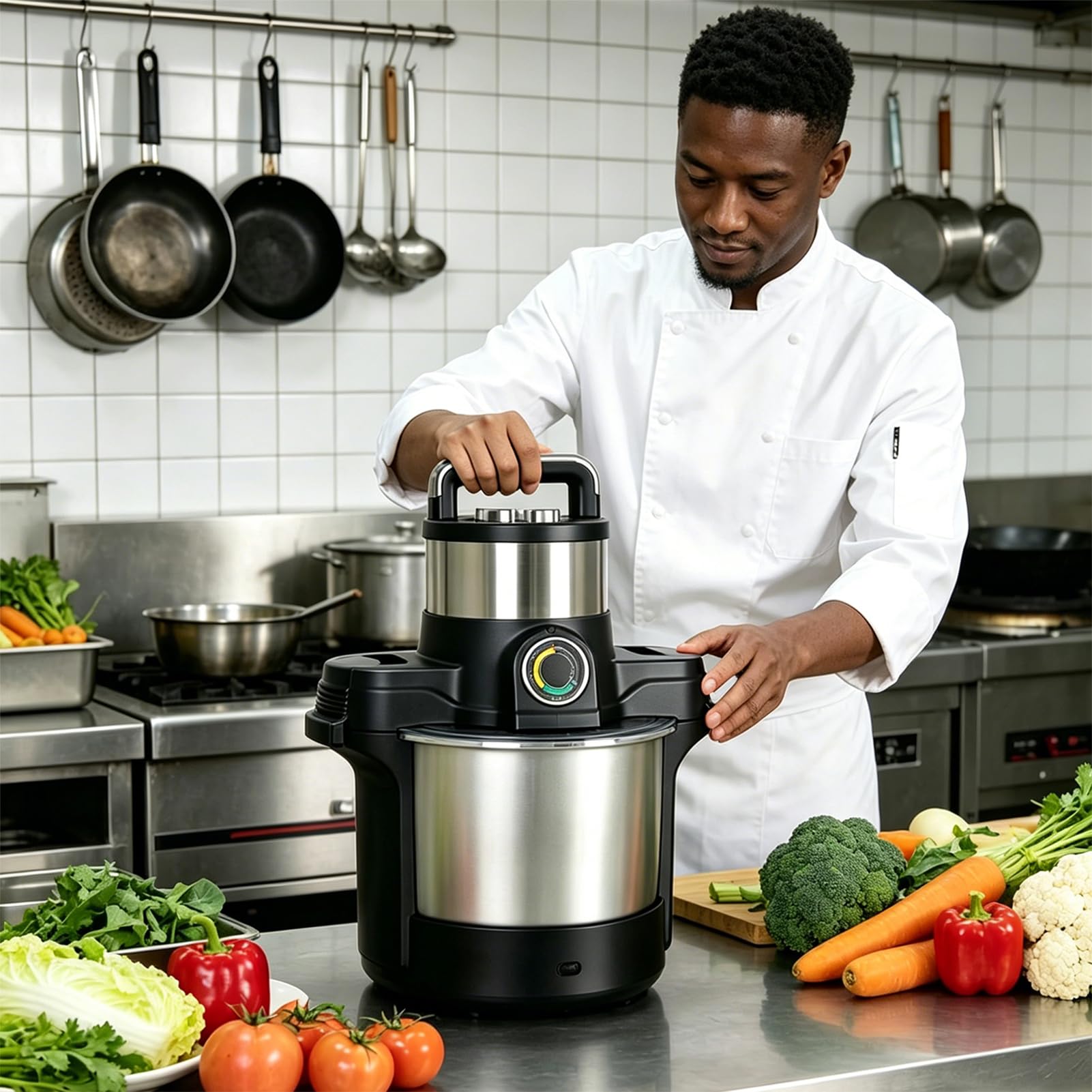 3-w-1 Maszyna Do Ugniatania Jam 6L, 1600W Swallow Maker Robot Kuchenny, Bezpieczna Konstrukcja I Łatwa Do Czyszczenia, Stalowy Ugniatacz Do Jamu Do Fufu, Amala, Banku, Dla 5-6 Osób