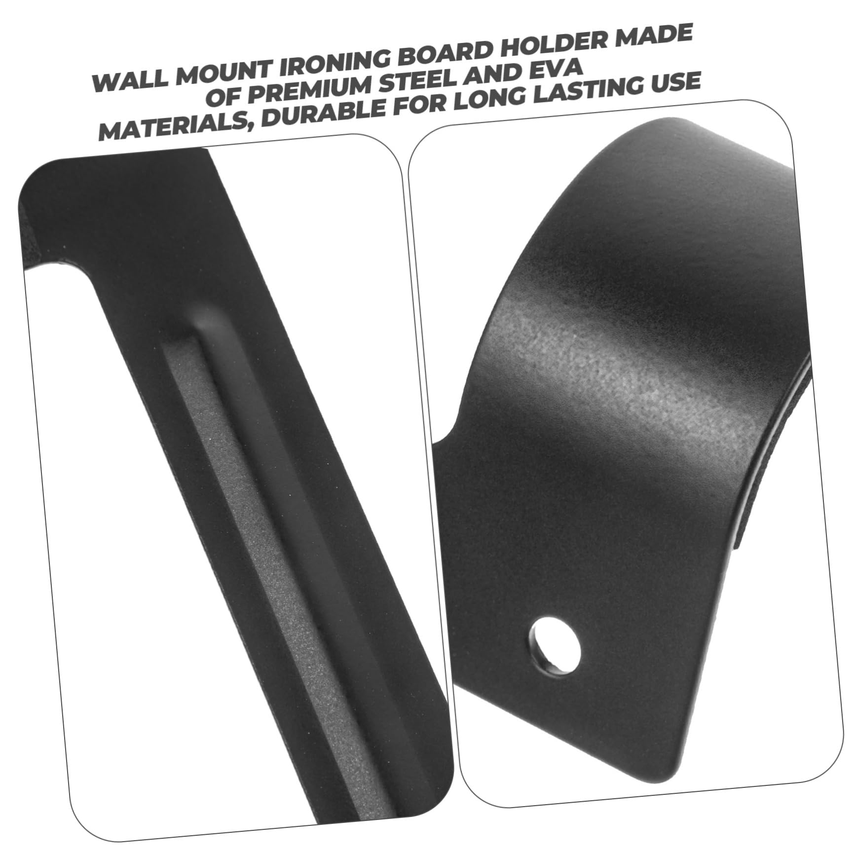 Support Mural pour Planche Repasser Pratique pour Buanderie Noir YYV - Maison