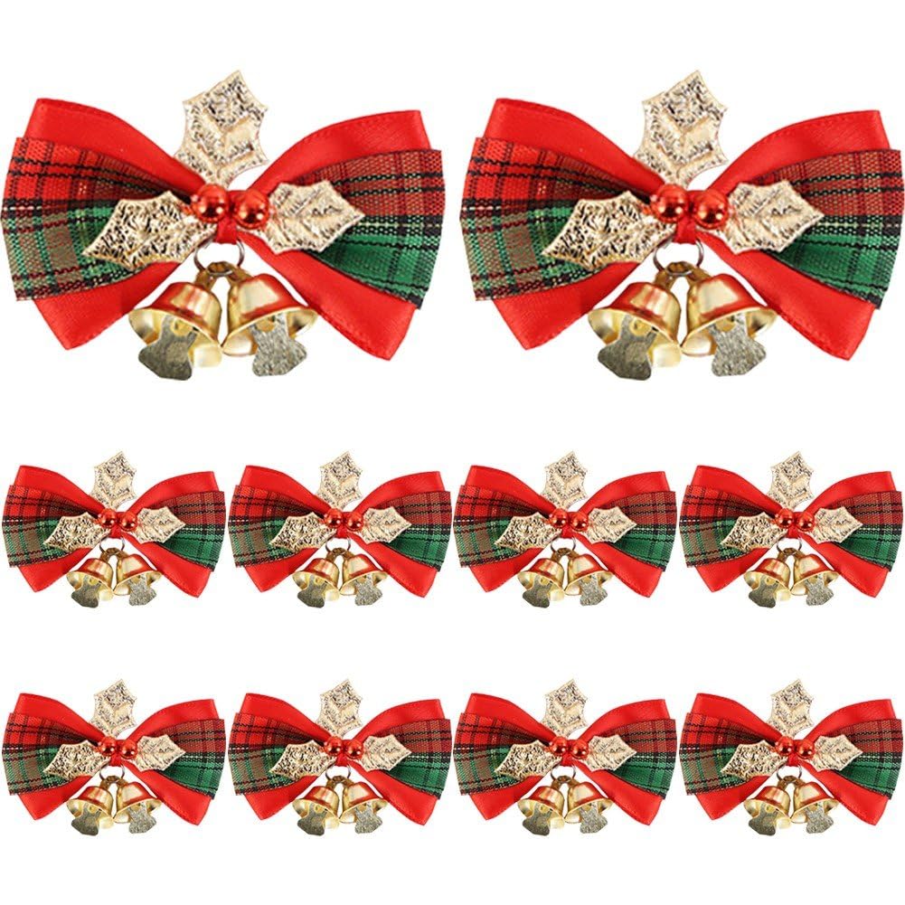 Amazon.co.jp: クリスマスリボンとベル ミニクリスマスツリーリボン