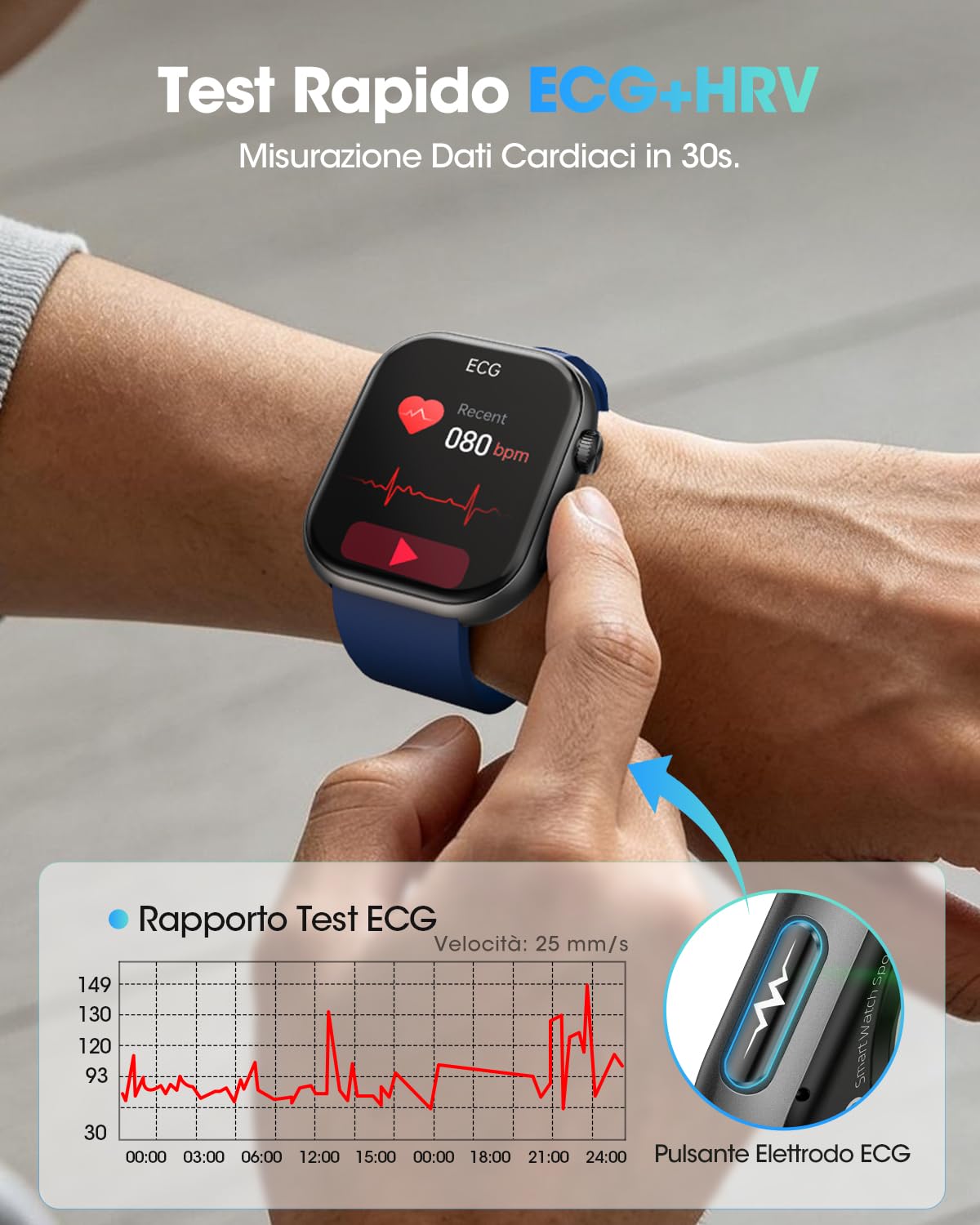 BANLVS 2026 Nuovo Smartwatch Uomo Salute · 96″ AMOLED Display (Nero)