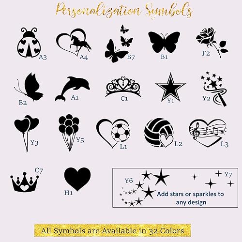 Miniatura 3 de Batas personalizadas para niñas con bonito diseño de símbolo, bata personalizada para niña de las flores, añade un corazón, flor, tiara y más