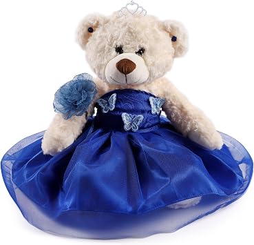 Quinceanera Doll Quince Teddy Bear with Dress,Quinceanera Decorations Gifts,Centro De Mesa Munecas para 15 Anos Quinceaneras Royal Blue