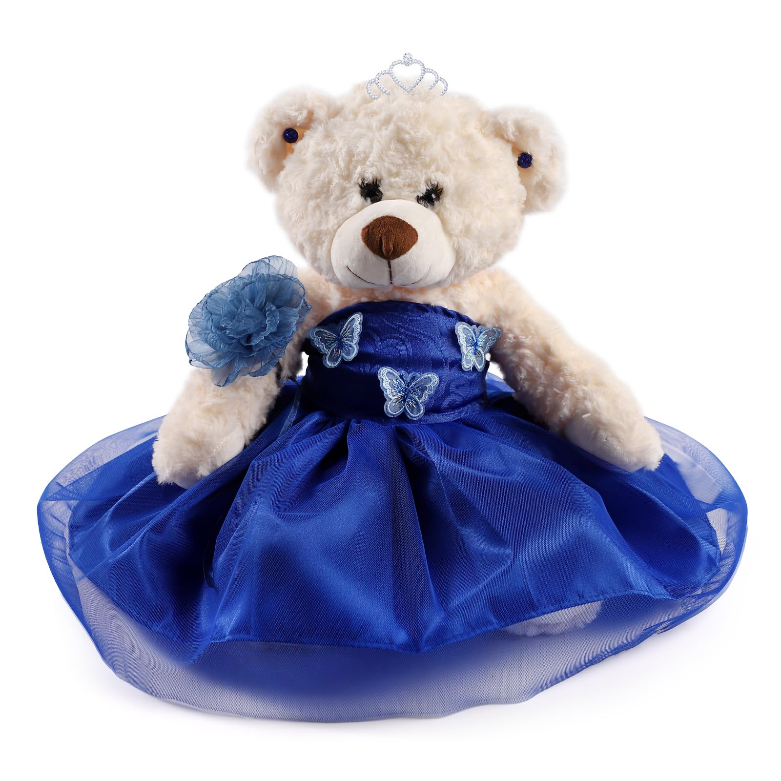Cisina Quinceanera Doll Quince Teddy Bear with Dress,Quinceanera Decorations Gifts,OSO De Peluche para 15 Años Con Vestido,Centro De Mesa Muñecas para