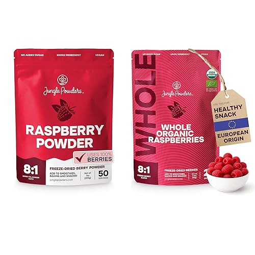 Jungle Powders Freeze Dried Raspberry Powder 7 Ounce Bag +