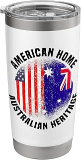 Australia Outfit for Men & Women US American Australian Flag Stainless Steel Insulated Tumbler