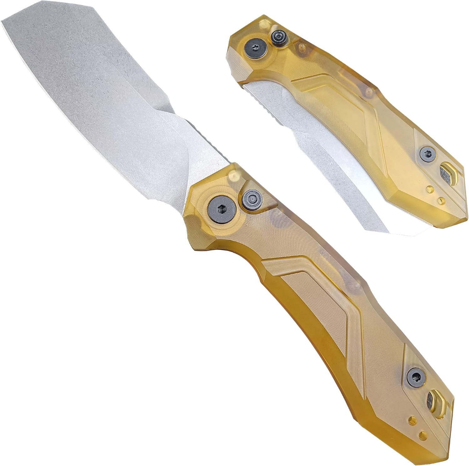 HUAAO Push Button Knife, Assisted Opening Pocket Knife