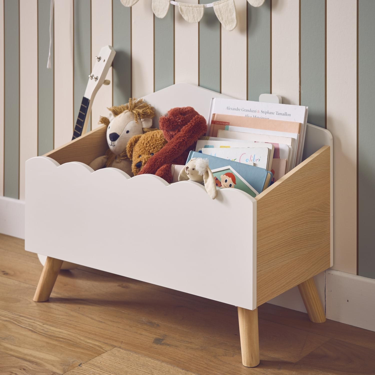 sweeek Contenitore per bambini Bianco - 58x48x28 cm