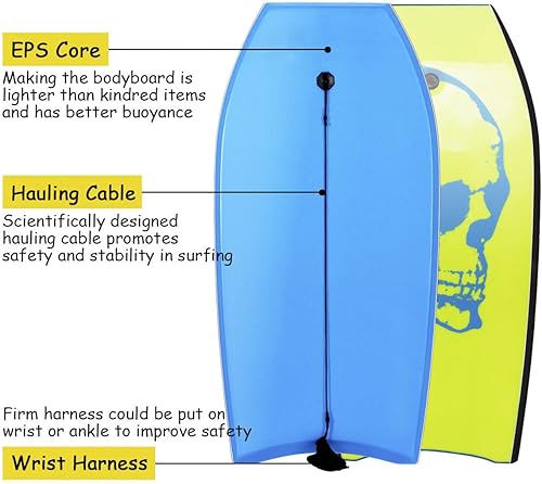 Miniatura 3 de Giantex - Tabla de surf ultraligera de 41 pulgadas con correa IXPE Deck EPS Core Boarding