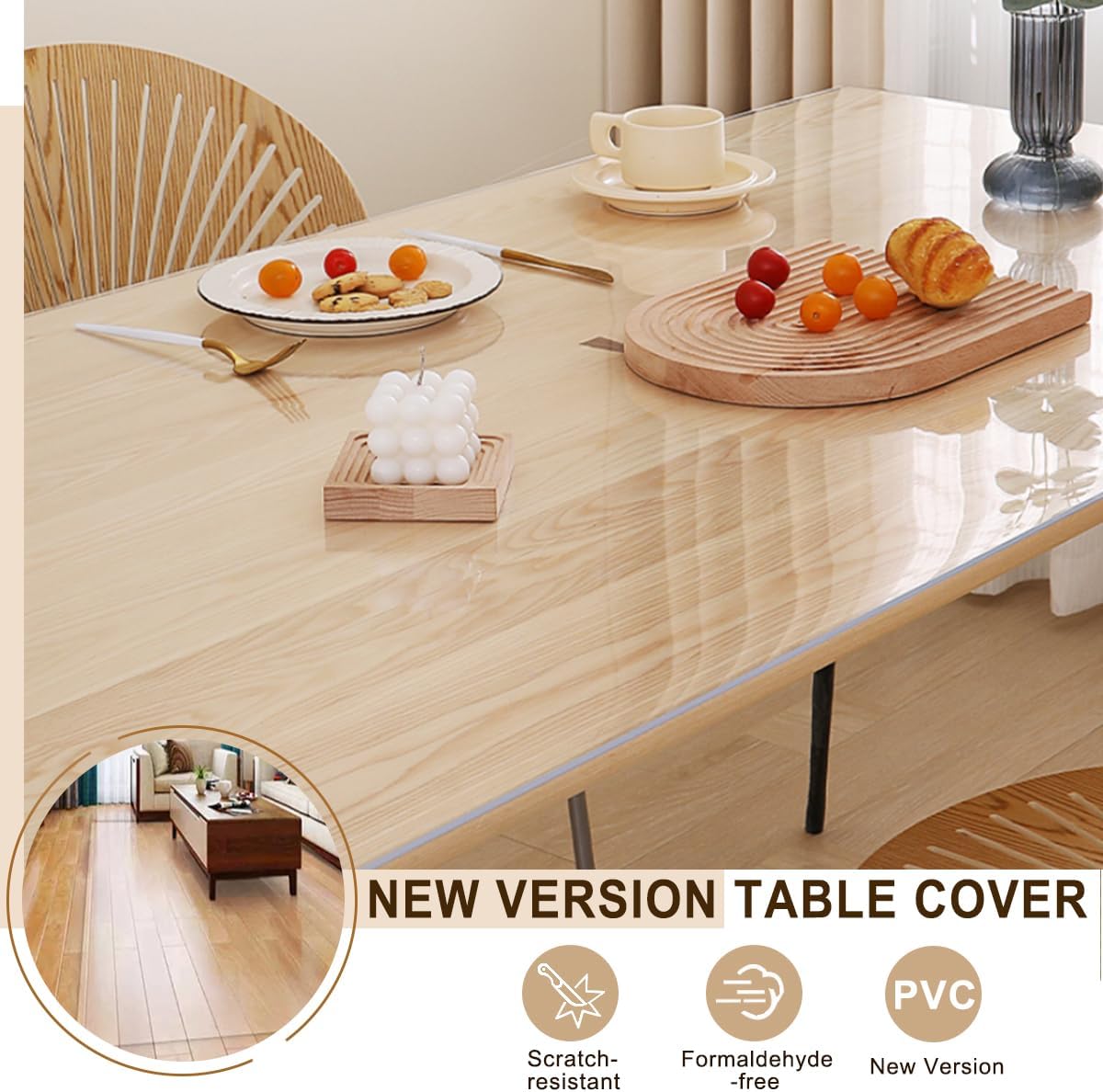 Frosted Clear Office Chair Mat for Hardwood Floors, 21"x 25" - Upgraded 1.5MM PVC Transparent Desk Chair Mat Floor Mats Wood/Tile Protection Mat for Home, Office, Rolling Desk