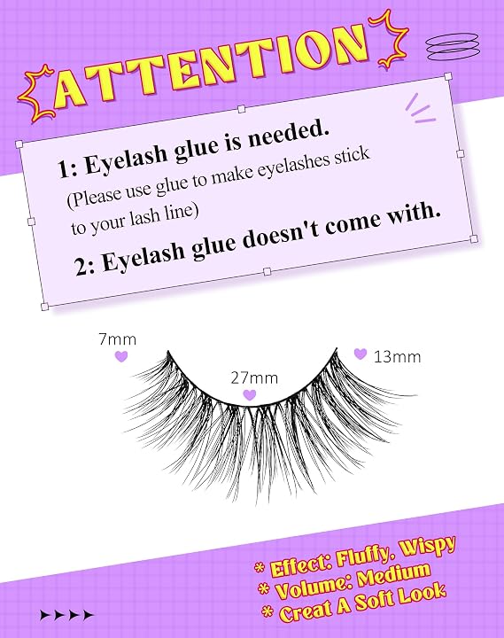 Fluffy Manga Cat Eye Lifting False Eyelashes Curly Manhua Natural Eyelash 3D Fox Eye Lash 7 Pairs D13