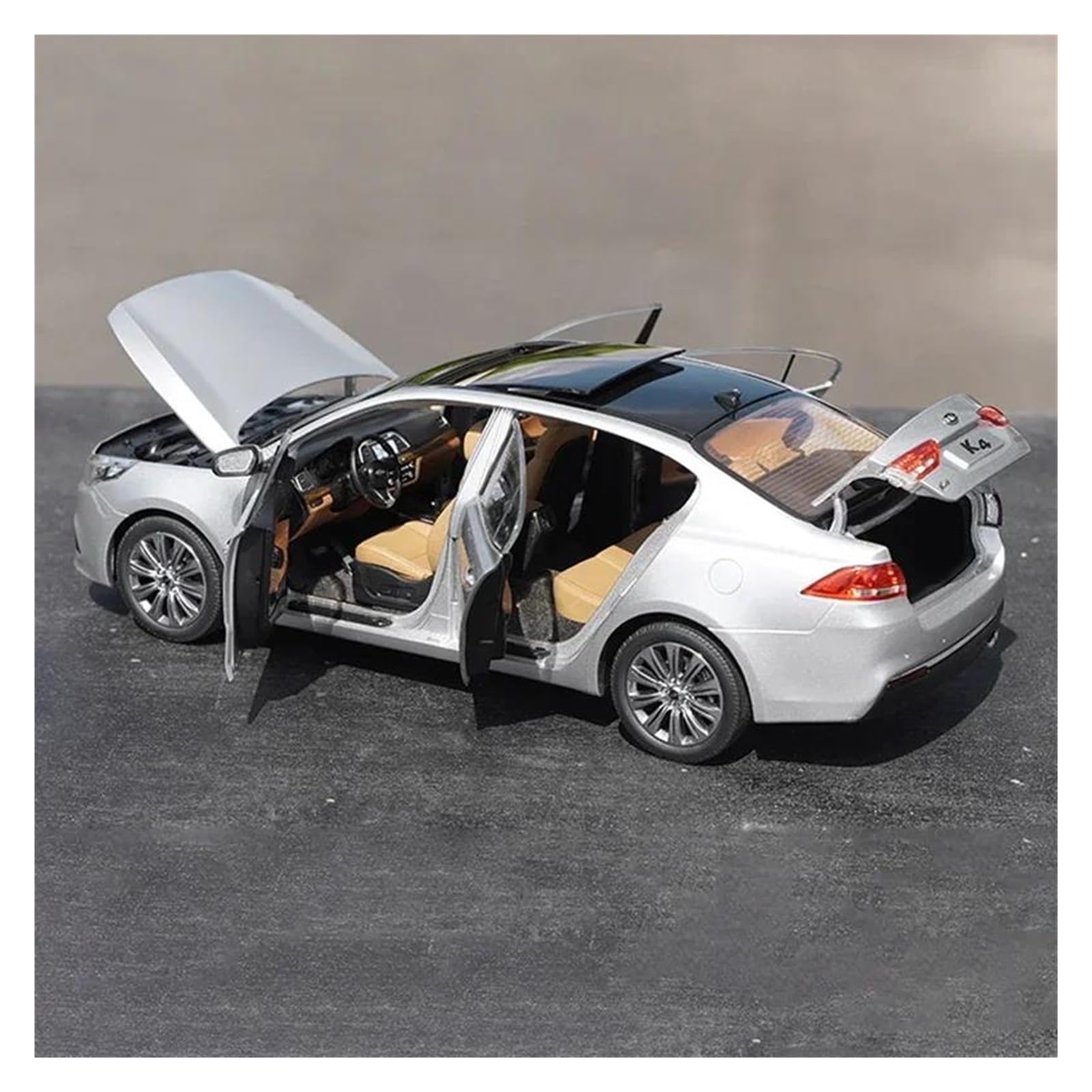 Metallo Scala Replica 1 18 per Kia K4 pressofuso in lega modello di auto simulazione collezione arredamento casa Hobby Veicoli Giochi Set