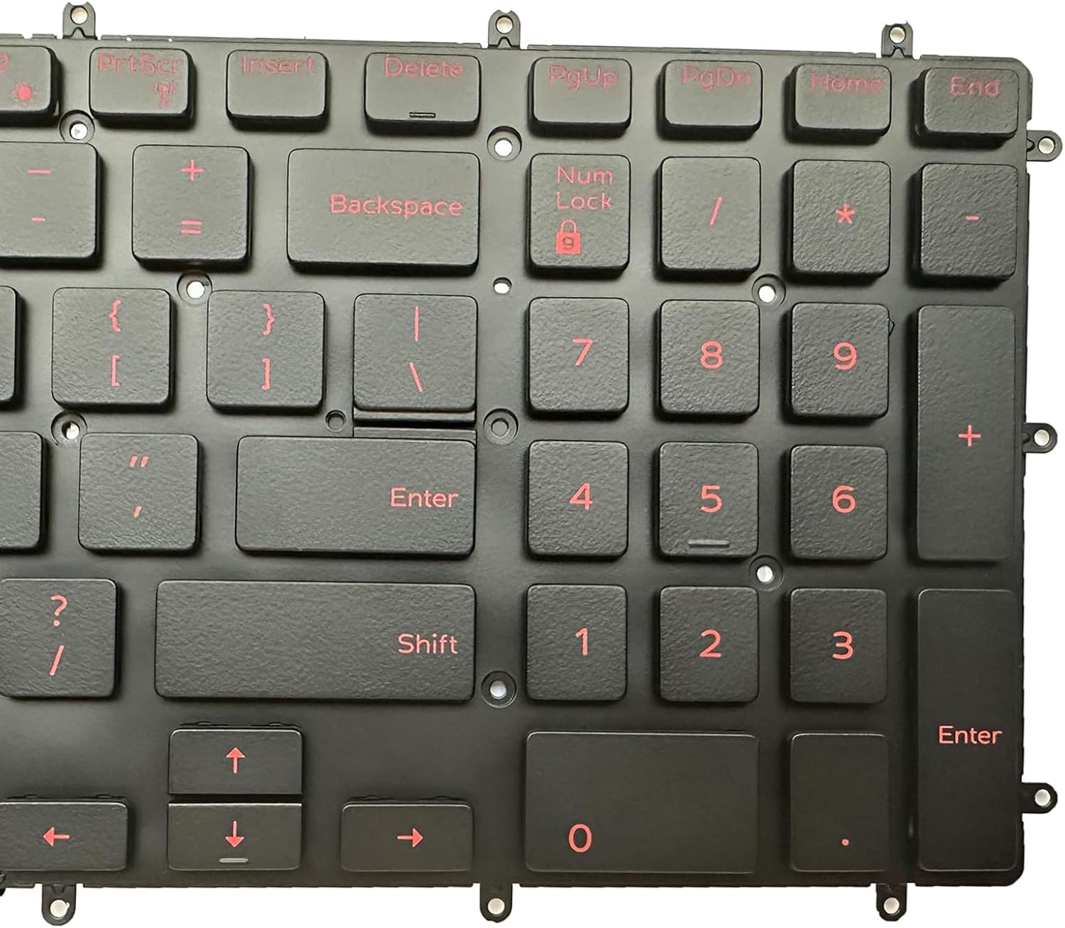 Laptop Replacement US Layout Red Backlight Keyboard for 3579 3583 3779 5565 5567 5570 5575 5587 7566 7567 7577 7588 5765 5767 5770 5775 7773 7778 7779 Series Red Letter 03R0JR