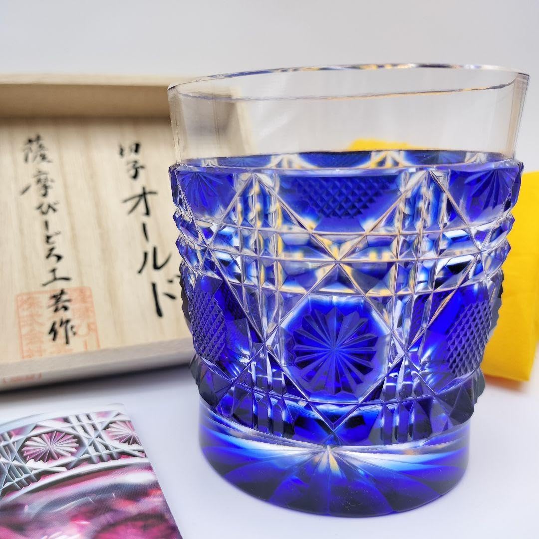 Amazon.co.jp: 薩摩切子 オールド ロックグラス（切子） : Home & Kitchen