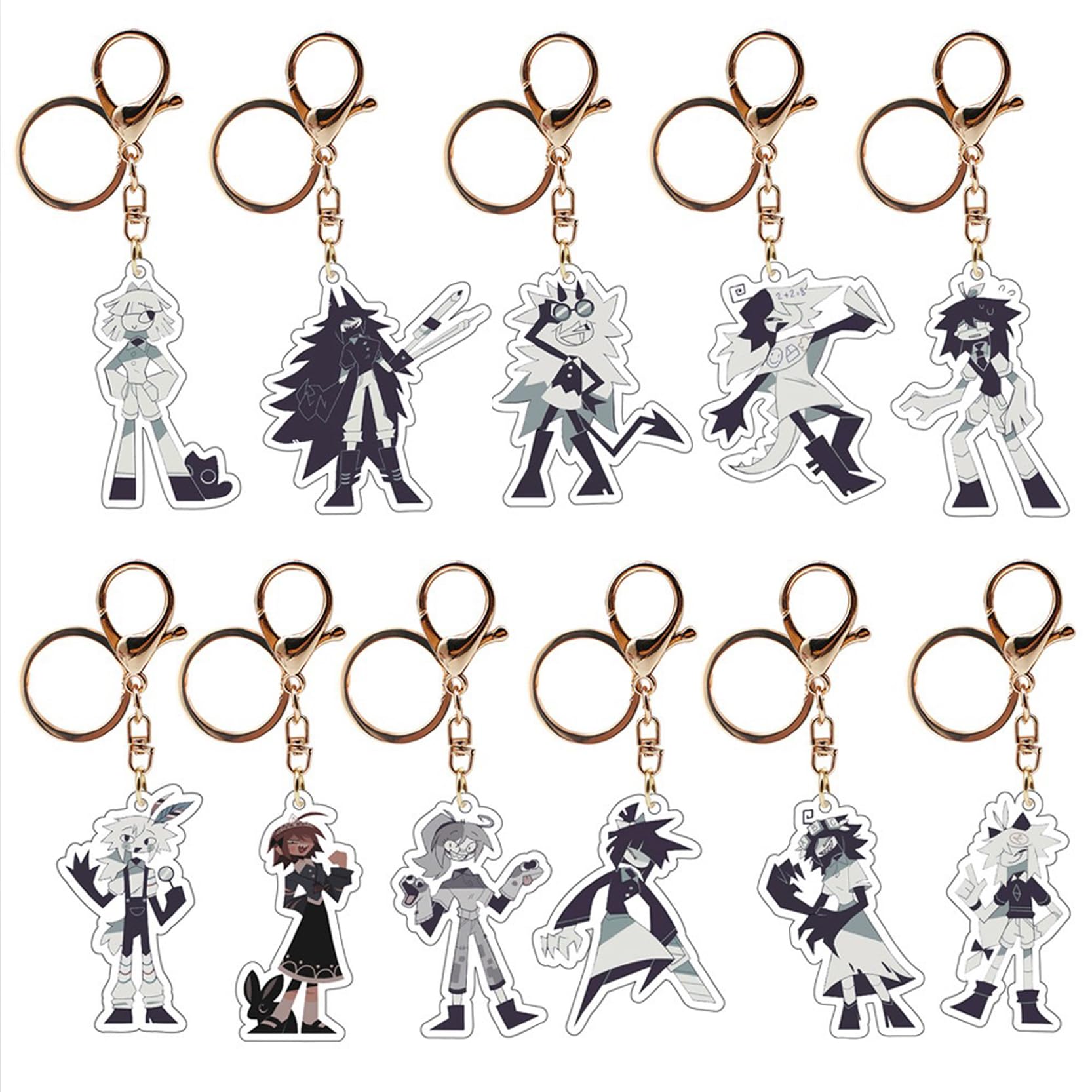 Cute Miss Circle Fundamental Paper Education Keychain, Miss Circle Keychain, Automotive Key Chain for Motorcycle