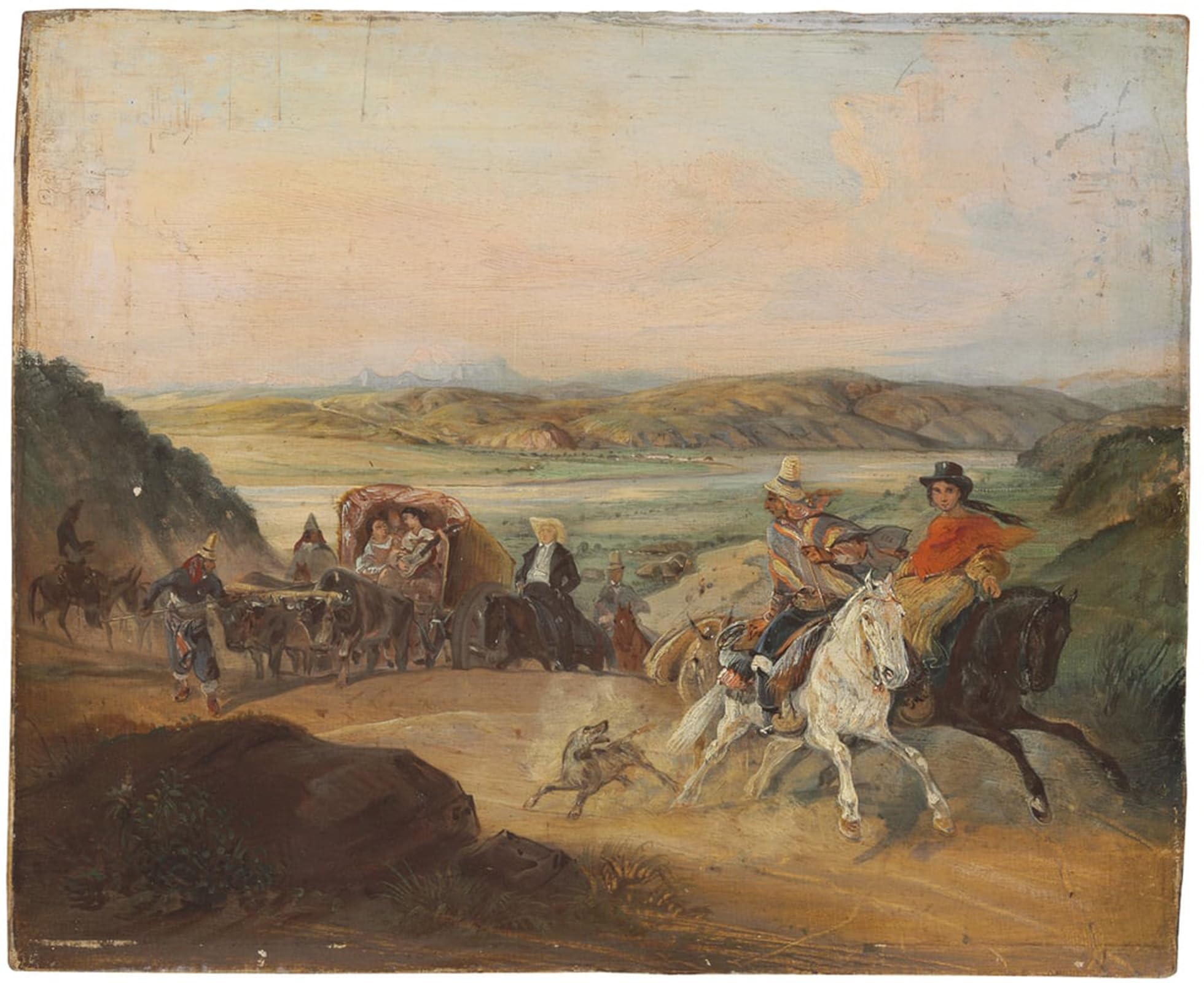 ARTXLXXBN Famous Prints Artwork Pictures Poster Painting Art the Road by Johann Moritz Rugendas Artwork Landscape Pictures for Home Decor 60x90cm