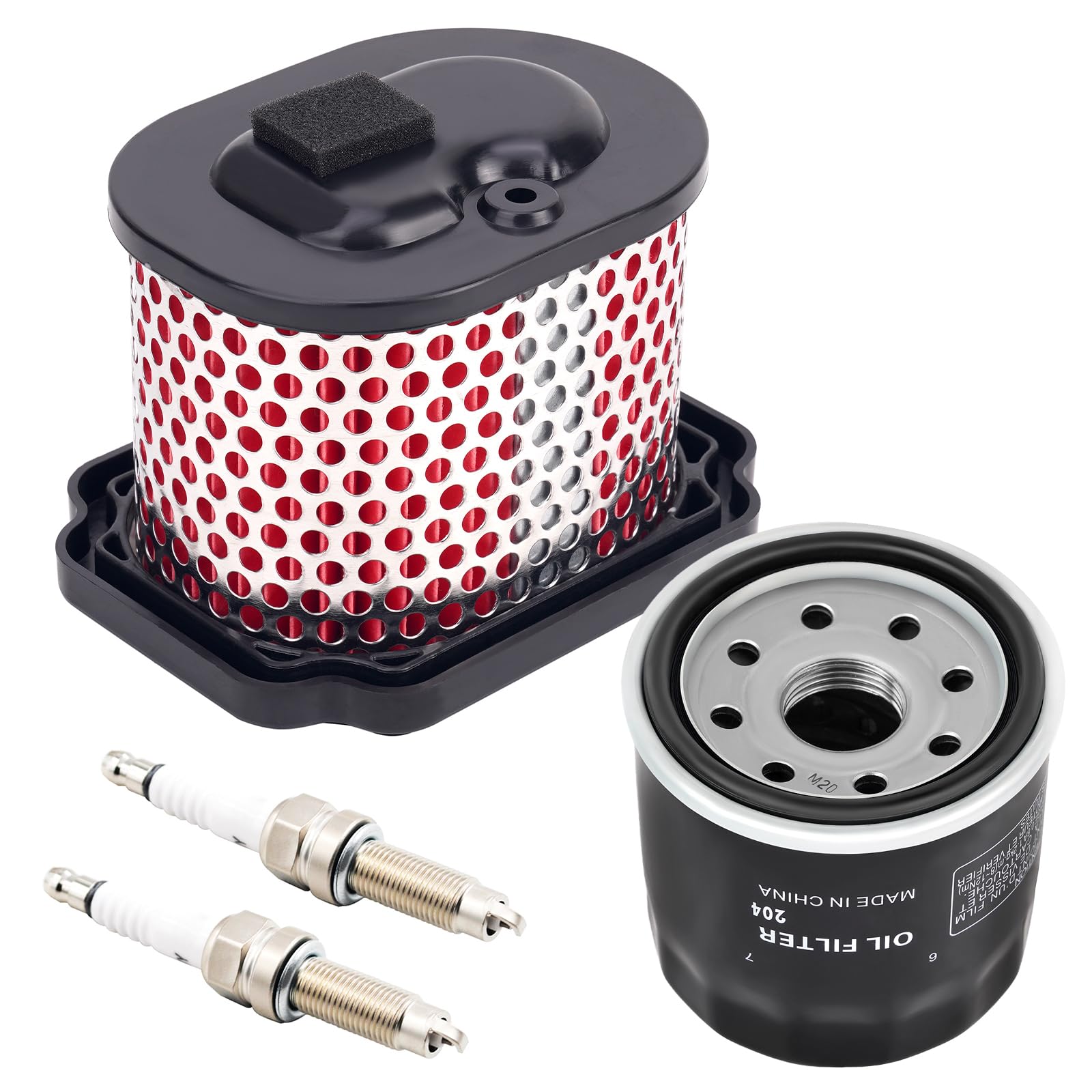 Road Passion 1*Filtro de Aire 1WS-14450-00-00 & 1*Filtro de aceite 15410-MCJ-000 16097-0002 & 2*Bujías de encendido Compatible con Yamaha MT07 XSR700 TRACER 700