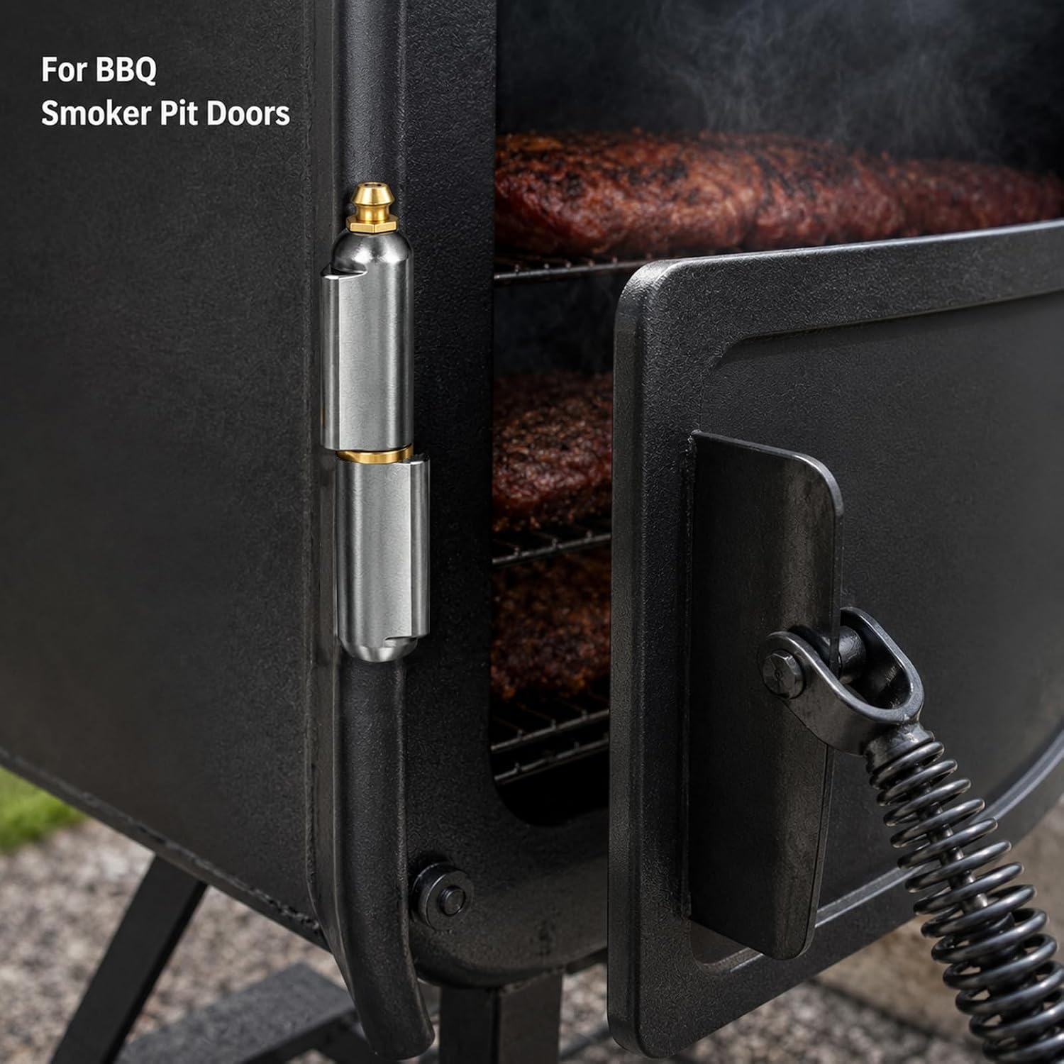 4Pcs 4 Inch BBQ Smoker Bullet Hinge Carbon Steel Weld On Hinges Heavy Duty Weldable Barrel Hinges for BBQ Smoker Metal Swing Door Gate Trailer Ramp DrivewaBarrel, Grill, Outdoor Kitchen