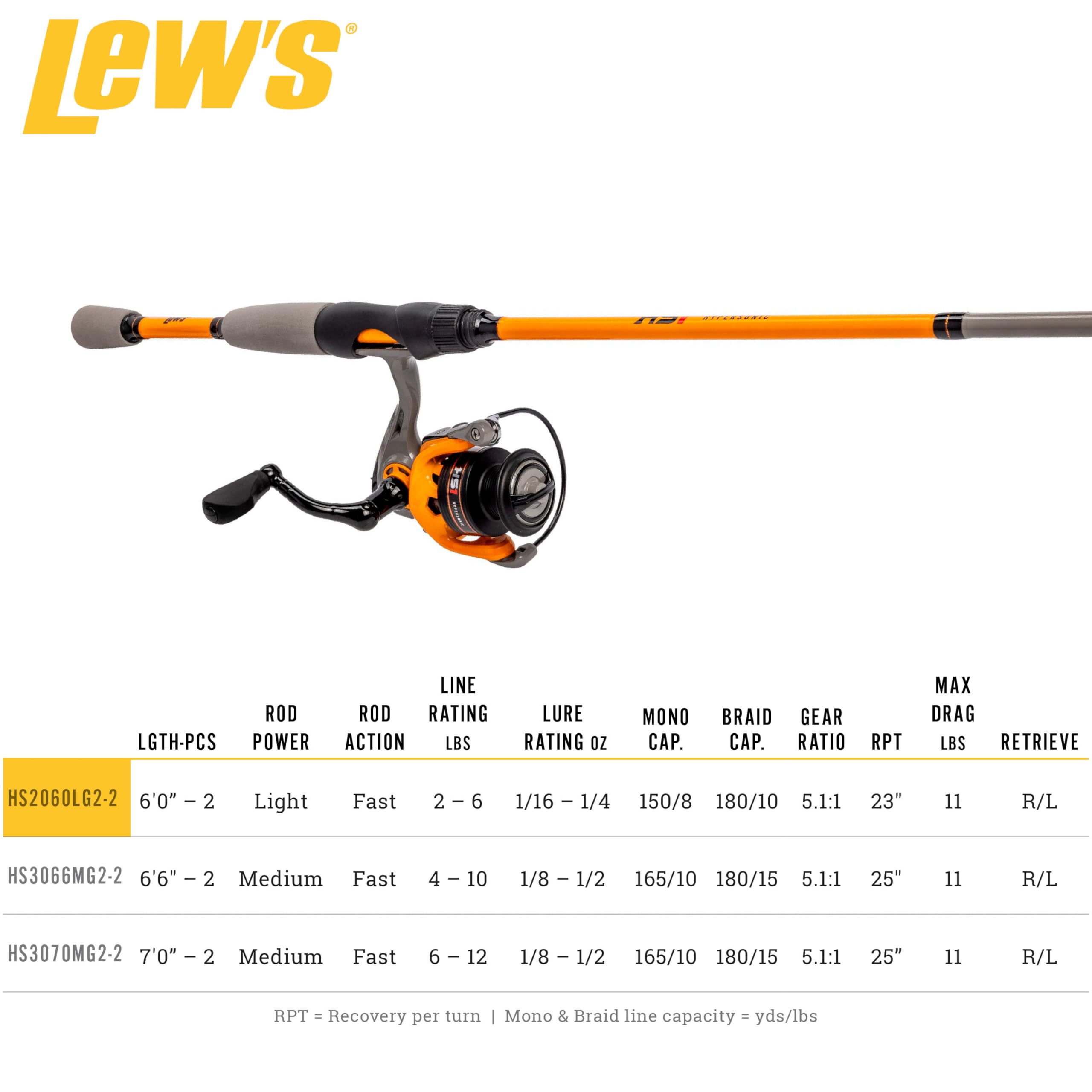 Amazon.com : Lew's Hypersonic Spinning Reel and Fishing Rod Combo, 6-Foot Light Power Fast Action IM6 Graphite Rod, Size 200 Reel, 5.1:1 Gear Ratio, Orange/Gray : Sports & Outdoors Amazon.com : Lew's Hypersonic Spinning Reel and Fishing Rod Combo, 6-Foot Light Power Fast Action IM6 Graphite Rod, Size 200 Reel, 5.1:1 Gear Ratio, Orange/Gray : Sports & Outdoors