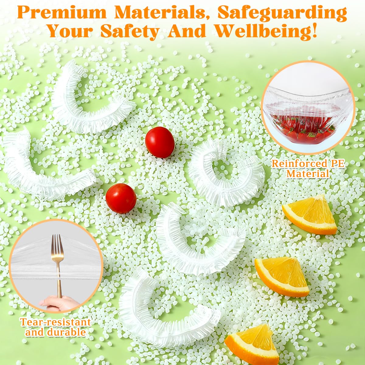 300 Coperchi Elastici Per Alimenti Multicolori – Copri Ciotole Riutilizzabili, Adatti Da 10 A 28 Cm, Per Microonde E Freezer