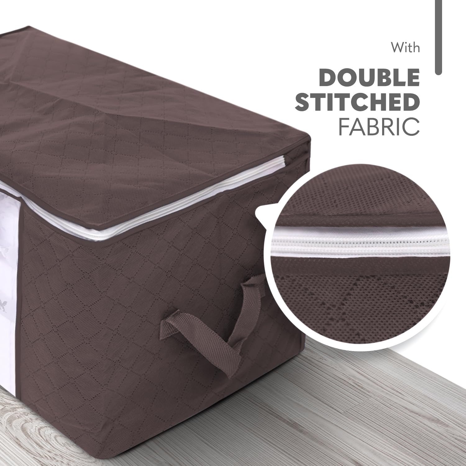 Delka 90L Storage Bags with Lids, Large Storage Boxes with lids, Storage Unit for Clothes Duvets, Blankets, Toys - Image 3