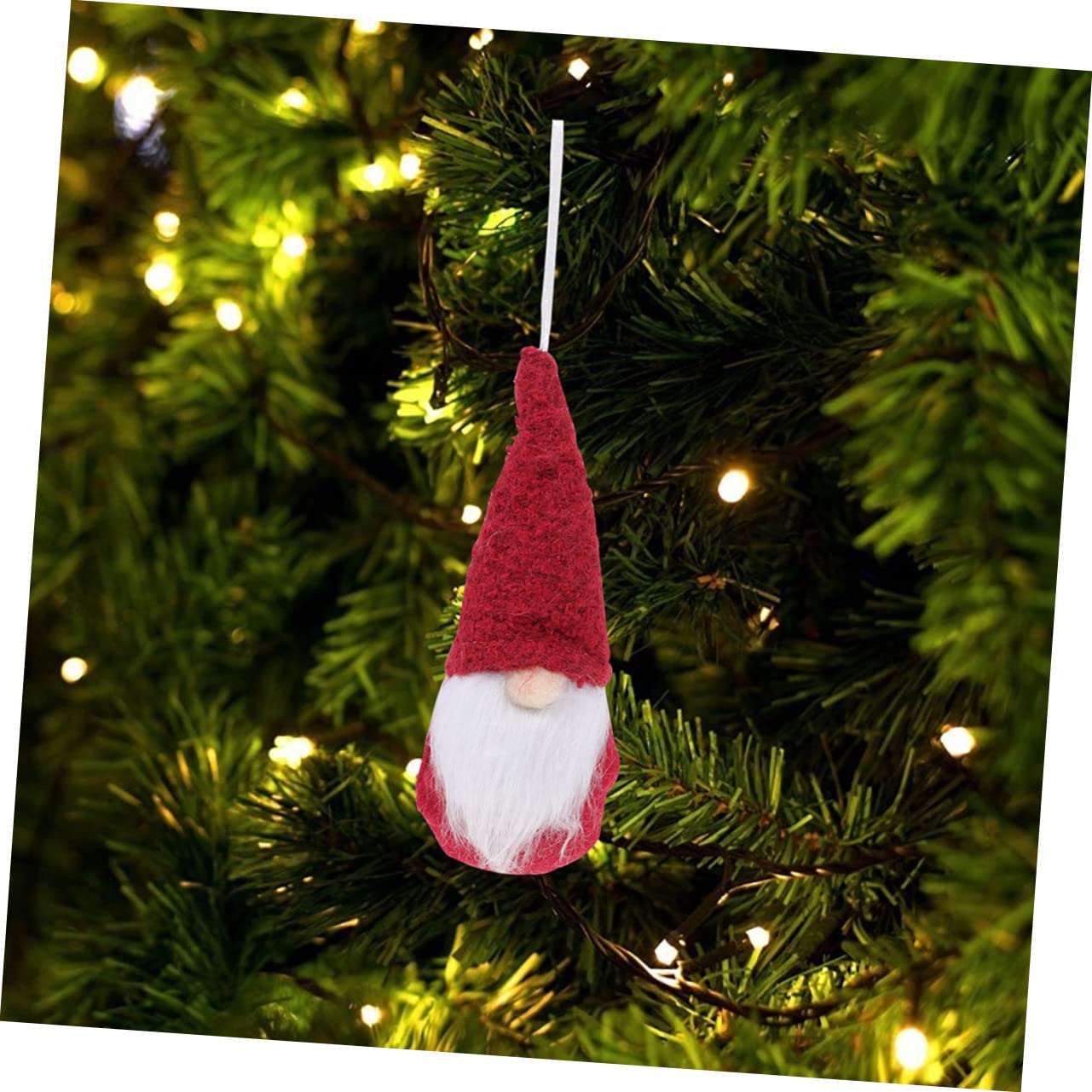 Ciieeo 18 STK Weihnachtspuppe Weihnachtsbaum Hängende Wichteldekorationen Weihnachtszwergverzierung Plüschzwerg-Ornamente Christbaumpuppenschmuck Schwedische Zwerge Rudolf Rot Stoff