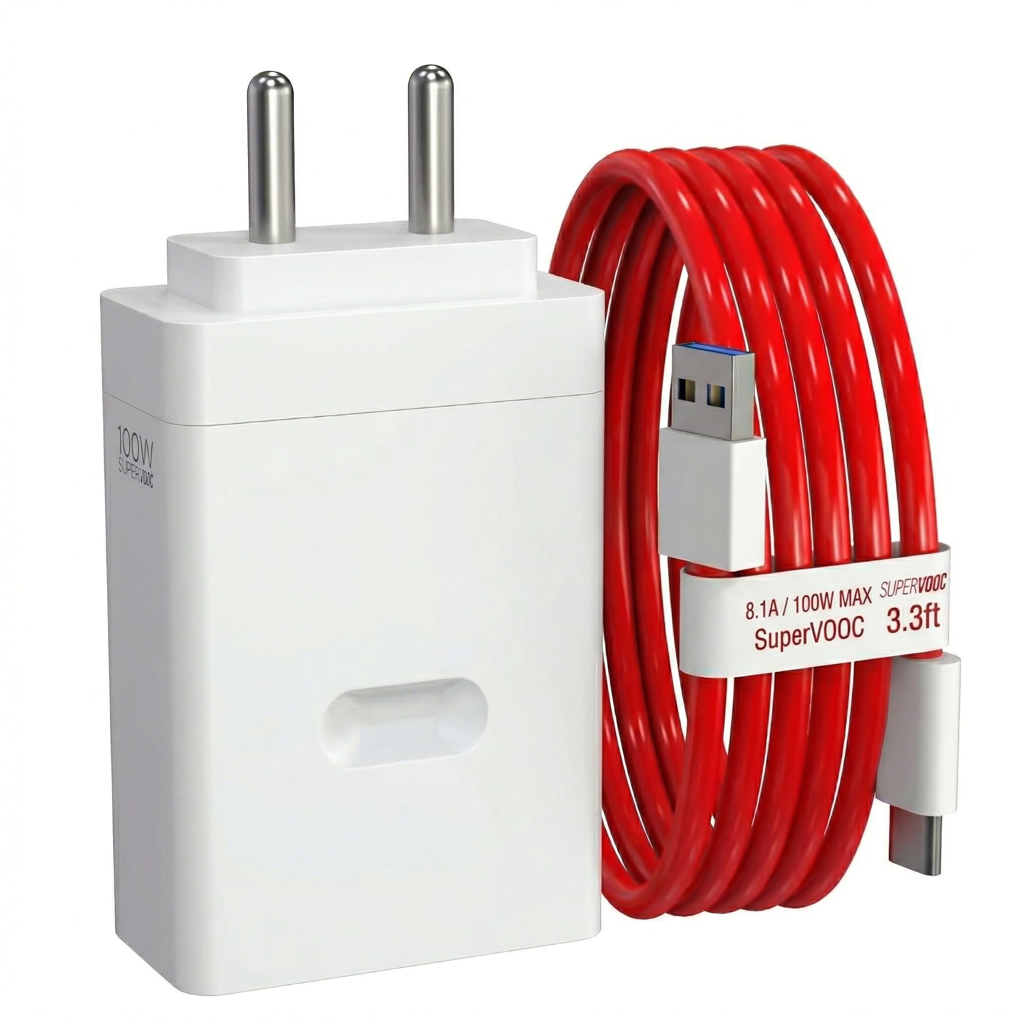 100W Charger Adapter for Fast Charging | 100W Warp/Dash/Adapter Compatible for Oneplus 13/13R/12/12R/11/11R/10/10 Pro/9/8/ 8T/7/Nord/CE 3 & Other Devices by StuffHoods- White-image-40