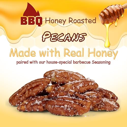 Miniatura 2 de It's Delish - Nueces pecanas tostadas con miel para barbacoa de 2 libras a granel  Nueces de pecana gourmet con revestimiento de azúcar y condimento