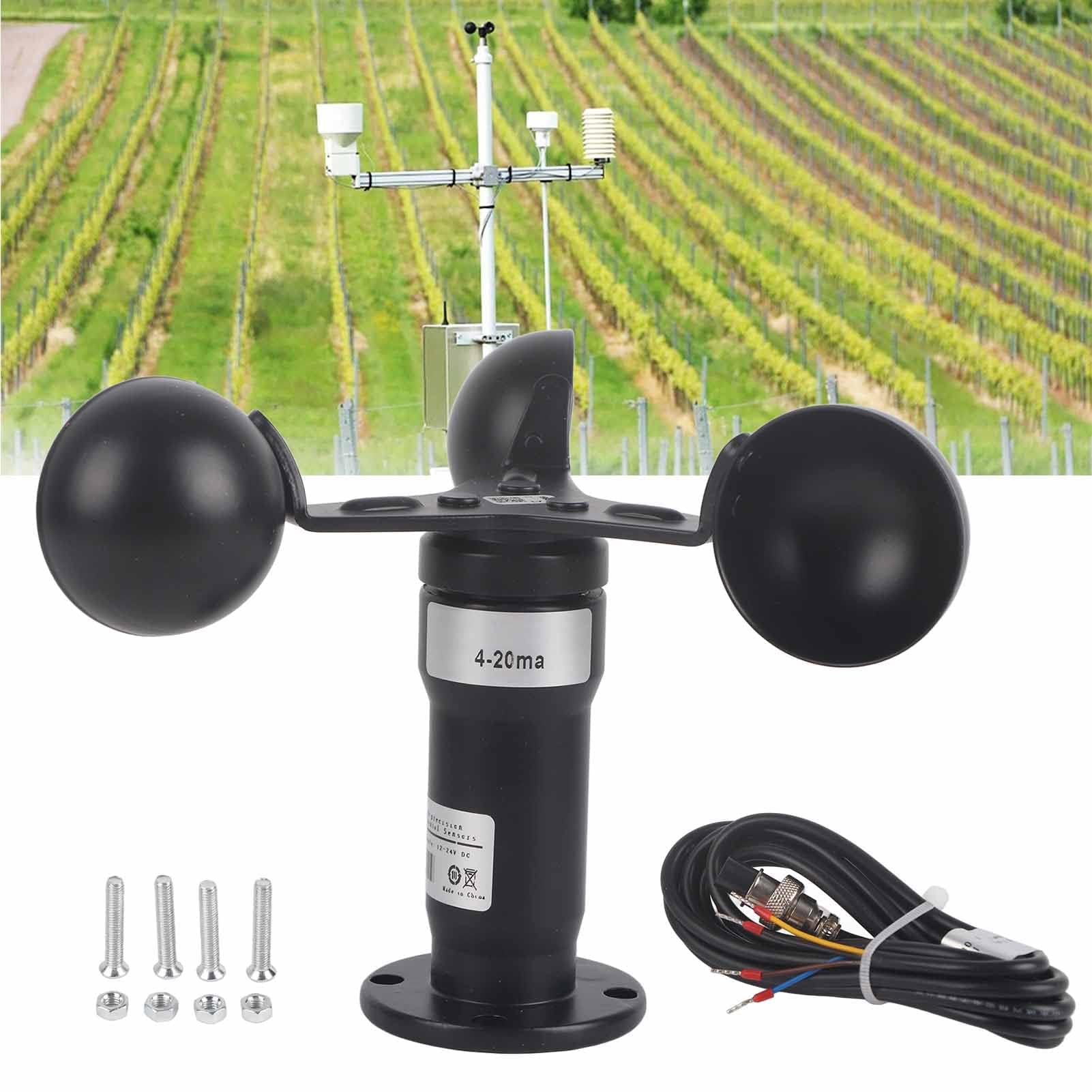 Sensore di velocità del Uscita segnale a impulsi 4-20 mA Sensore di velocità del in lega di alluminio Anemometro Rivelatore di velocità del