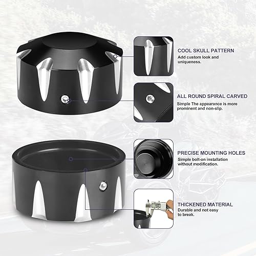 Miniatura 2 de Cubiertas de eje delantero Tuercas para accesorios de triciclo Can Am Spyder, tapas de eje de rueda delantera de aluminio para Can-Am Spyders 2018