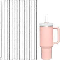 Vista 15 de Popote de repuesto para vaso Stanley Cup de 40 onzas y 30 onzas, paquete de 10 popotes de plástico reutilizables de 12.13 pulgadas de largo