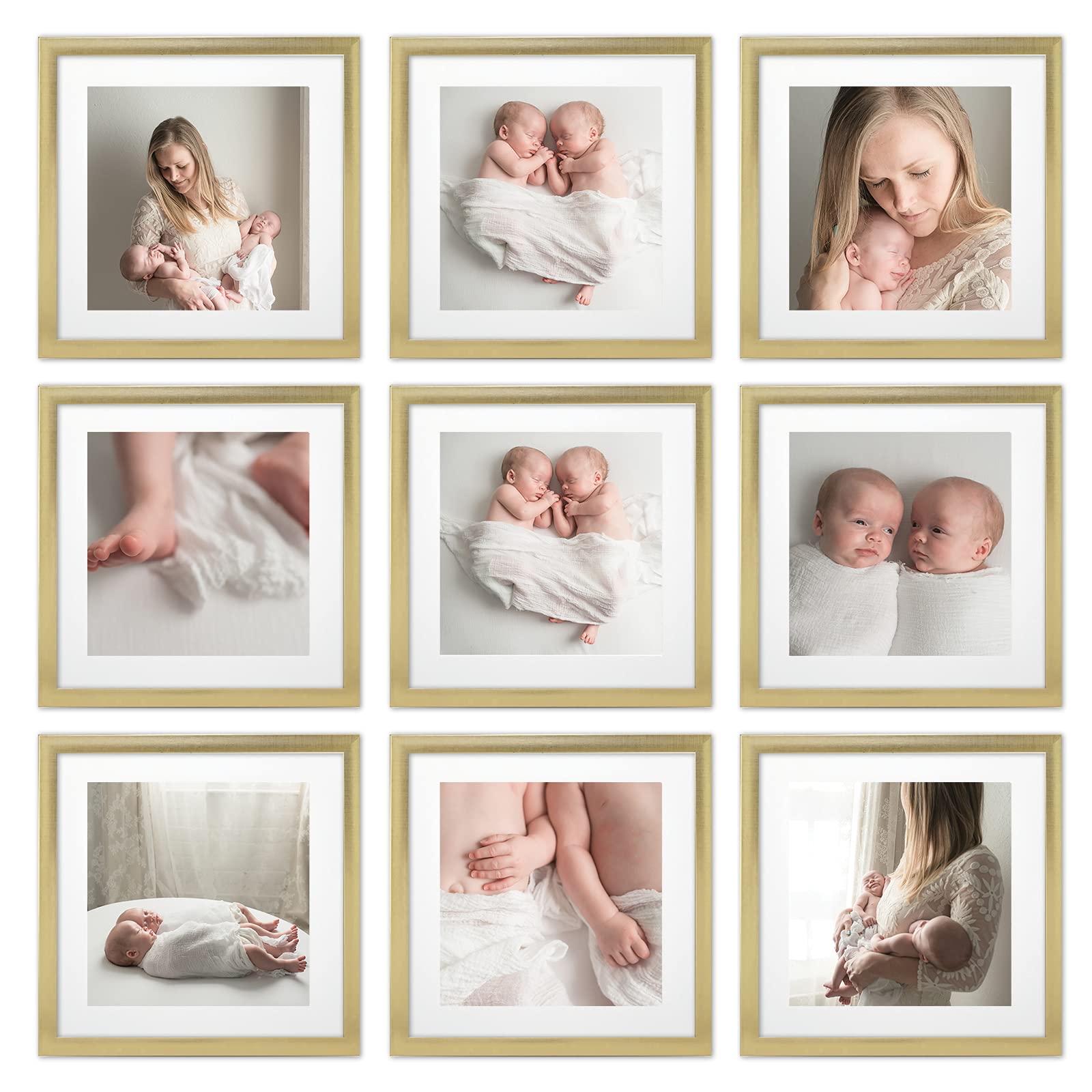 Buy Sheffield Home 9 Piece Gallery Wall Frame Set, 12x12 in. Matted to