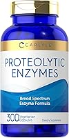 Vista 1 de Carlyle Proteolytic Enzymes 300 Capsules Systemic Broad Spectrum Supplement Vegetarian, Non-GMO & Gluten Free Formula