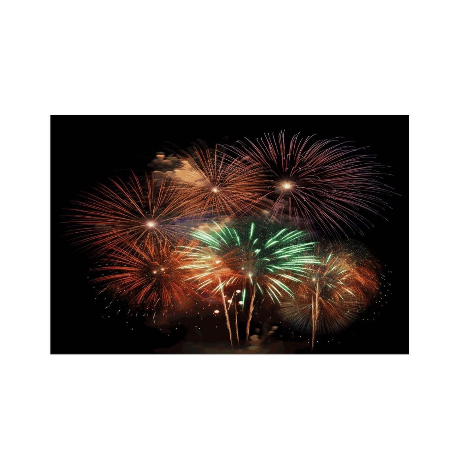 Splendid Fireworks Placemats Non-Slip Heat Resistant Table Mats Flax Washable Cloth Place Mats Easy to Clean Premium Placemat for Kitchen Dining Table Decor Party Outdoor