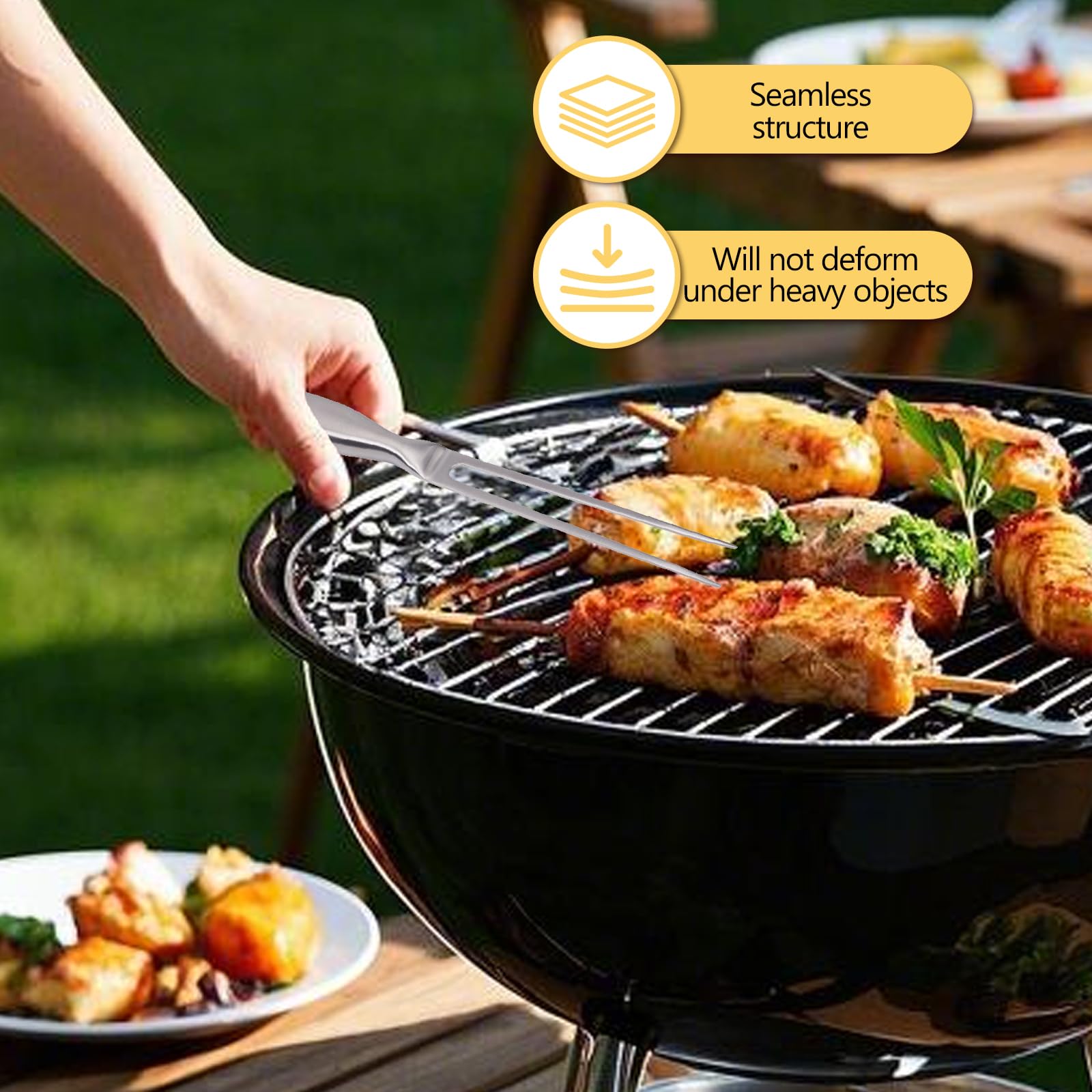 Tenedor de Carne, Tenedors de Trinchar Acero Inoxidable, Tenedors para Trinchars con Dos Dientes, Tenedores de Trinchar, Tenedor Trinchars Barbacoa, para Barbacoa al Aire Libre