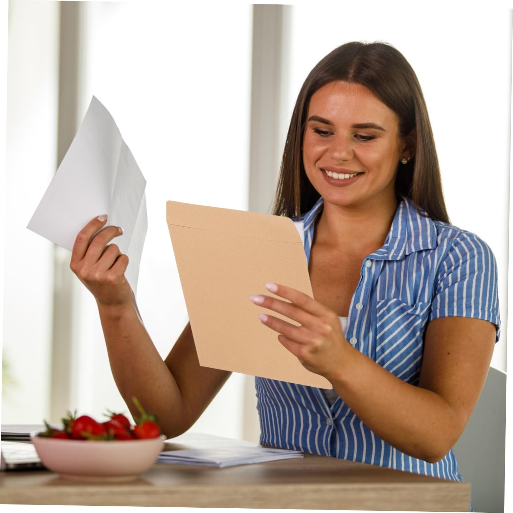 DOITOOL 1 Set Buste Trasparenti Riciclata Per Documenti E Biglietti Augurali Pratiche E Resistente Per Ufficio E Scuola 25 Pezzi