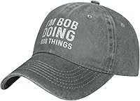 Vista 2 de Im Bob Doing Bob Things - Sombreros de béisbol para mujer, sombreros de moda, Gris