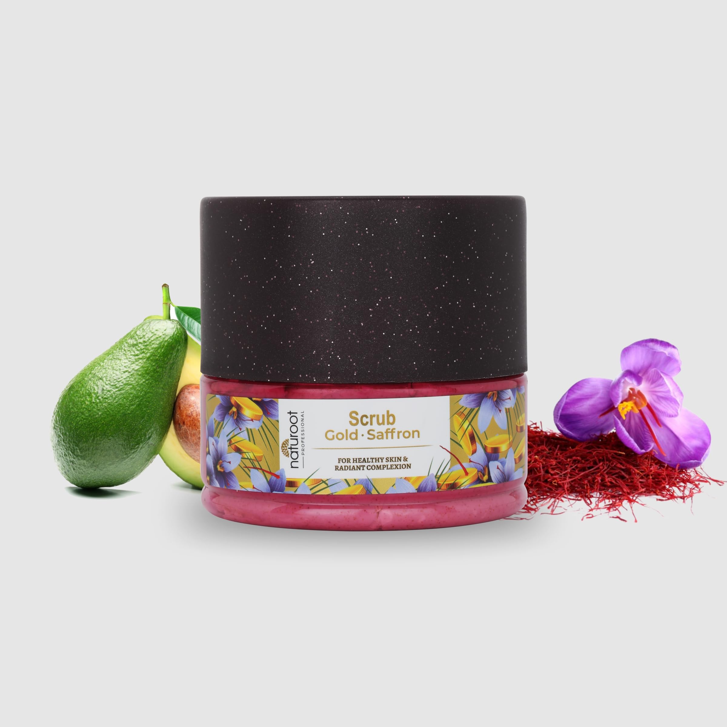 Sparkling Gold Body Scrub, with Gold and Saffron Extract, for All Skin Types (450g)-image-8